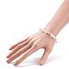 Natural Gemstone Chips & Pearl Beaded Slider Bracelet for Women BJEW-JB08334-3