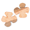 Transparent Resin & Walnut Wood Pendants RESI-S389-052B-B04-2