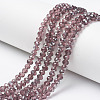 Electroplate Transparent Glass Beads Strands EGLA-A034-T6mm-E05-1