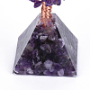 Natural Amethyst Chips and Gemstone pedestal Display Decorations G-S282-08-3