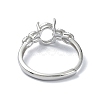 Adjustable 925 Sterling Silver Ring Components STER-K179-33P-3