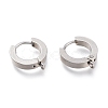 304 Stainless Steel Huggie Hoop Earrings Findings X-STAS-I167-01A-P-1