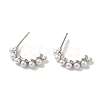 Rack Plating Brass Studs Earrings Findings EJEW-R162-32P-1