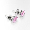 304 Stainless Steel Pave Cubic Zirconia Ear Studs X-EJEW-L098-8mm-06-2