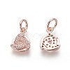 Eco-Friendly Brass Micro Pave Cubic Zirconia Charms ZIRC-J021-15-RS-3