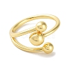 Brass Open Cuff Rings for Women RJEW-E292-14G-2