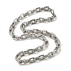 201 Stainless Steel Boston Link Chain Necklace STAS-Z056-06P-1