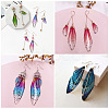 5 Sets 5 Colors Transparent Resin Pendants RESI-TA0001-79-9