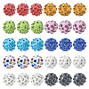 Pandahall 100Pcs 10 Colors Rhinestone Pave Disco Ball Beads RB-TA0001-11A-10