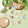 20Pcs 5 Styles Alloy Enamel Pendants ENAM-CJ0005-43-5