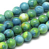 Synthetic Ocean White Jade Beads Strands X-G-S254-6mm-C04-2