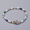Glass Pearl Stretch Bracelets BJEW-JB04315-1