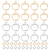 Unicraftale 80Pcs 2 Colors 304 Stainless Steel Leverback Earring Findings STAS-UN0038-39-1