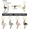 Flamingo Pendant Stitch Markers HJEW-SC00008-2