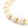 4Pcs 4 Style Gemstone & Brass Beaded Stretch Bracelets Set with Crystal Rhinestone for Women BJEW-JB07884-7