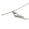 304 Stainless Steel Serpentine Chain Necklace for Women NJEW-G104-07P-3