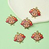 10Pcs 5 Style Cute Printed Alloy Pendants ENAM-YW0003-46A-1