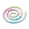 Rainbow Color Electroplate Non-magnetic Synthetic Hematite Beads Strands X-G-L489-E01-2