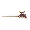 Christmas Theme Alloy Enamel Hair Bobby Pin AJEW-A056-04B-2