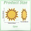 8Pcs Sun Polyester Cloth Embroidery Sew on Appliques PATC-FG0001-88-2