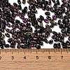 Spray Painted Glass Seed Beads SEED-F005-08A-02-4