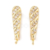 Rack Plating Brass Cubic Zirconia Hoop Earring Findings KK-S374-04G-02-1