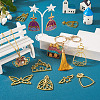 Pandahall 26Pcs 13 Styles Castle & Star Wing & Dress & Heart Alloy Open Back Bezel Pendants FIND-TA0002-93-15