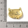 Brass Micro Pave Cubic Zirconia with Enamel Pendants KK-R162-034B-G-1-3