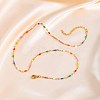 Stainless Steel Colorful Enamel Dapped Chain Necklaces for Women PW-WG600F4-01-4