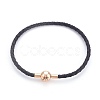 Braided Braided Leather Cord Bracelet Making MAK-E665-03A-1