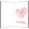 MDF Greeting Card & Paper Envelope with Bowknot AJEW-WH0203-002-2