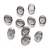 Oval Transparent Glass Cabochons MRMJ-T009-128B-1