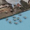 201 Stainless Steel 3D Ball Round Charms Pendants STAS-Q171-05-6