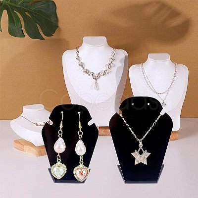 Acrylic Necklace and Earring Displays ODIS-WH0007-12-1