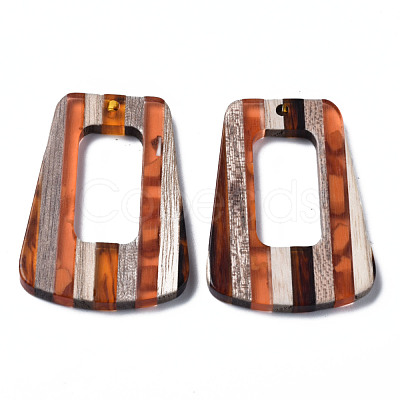 Resin & Walnut Wood Pendants RESI-N025-013A-D01-1