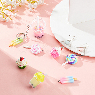 SUNNYCLUE DIY Imitation Food Key Chain Making Kit DIY-SC0018-32-1