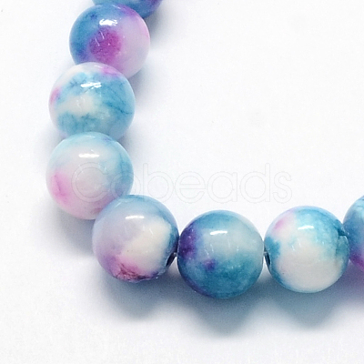 Natural Dyed Persian Jade Gemstone Bead Strands G-R271-10mm-XP19-1