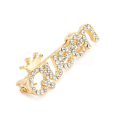 Alloy Rhinestone Brooches JEWB-P023-01G-1