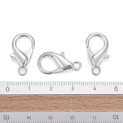 Platinum Plated Zinc Alloy Lobster Claw Clasps X-E107-1