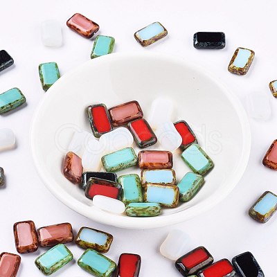 Retro Czech Glass Beads X-GLAA-I045-10B-1