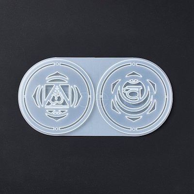 Meditation Yoga Pendants Cup Mat Silicone Molds DIY-B056-02D-1