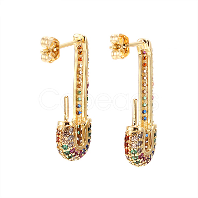 SHEGRACE Brass Micro Pave Grade AAA Cubic Zirconia Stud Earrings JE023A-X-1