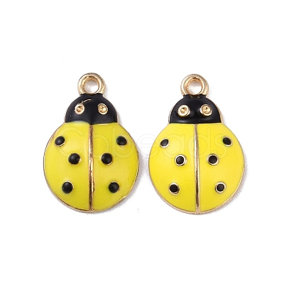 Alloy Enamel Pendants ENAM-R149-14B-G-1