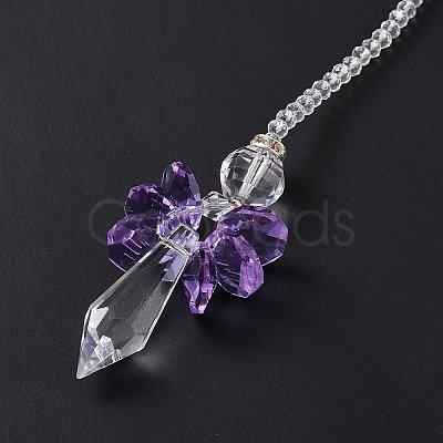 Crystal Fairy Beaded Wall Hanging Decoration Pendant Decoration HJEW-G019-02D-1