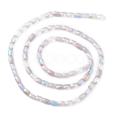 Gradient Color Electroplate Glass Bead Strands X-GLAA-E042-01B-1