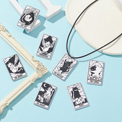 22Pcs 22 Style Tarot Theme Printed Acrylic Pendants MACR-SZ0001-81-1