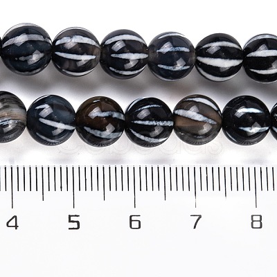 Tibetan Style dZi Beads Strands G-C133-A03-02-1