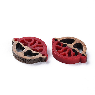 Opaque Resin & Walnut Wood Links Connectors RESI-T035-55-1