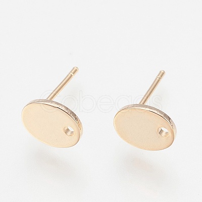 Brass Stud Earring Settings X-KK-P161-24G-NF-1