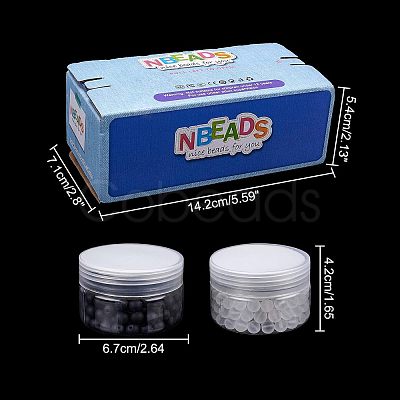 NBEADS Transparent Glass Beads GLAA-NB0001-01-1